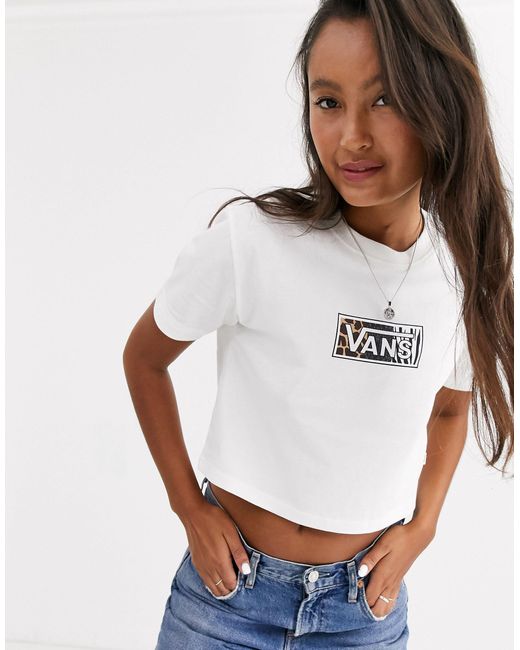 vans white crop top