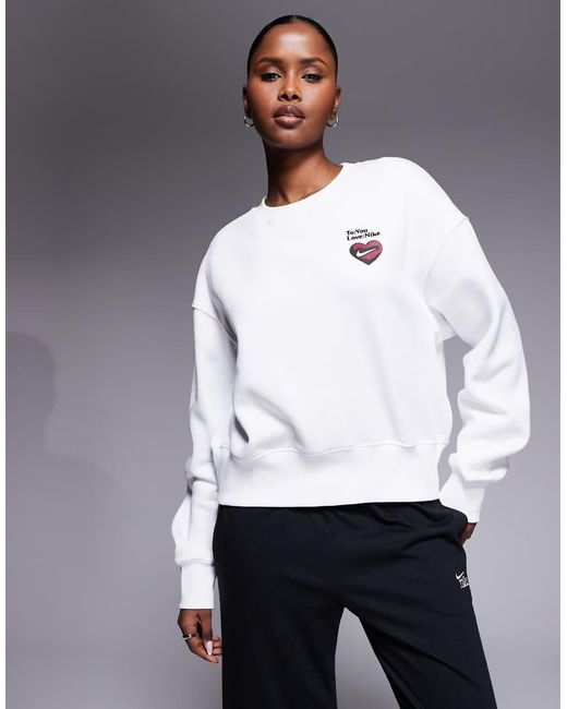 Nike White Phoenix Fleece Sweatshirt