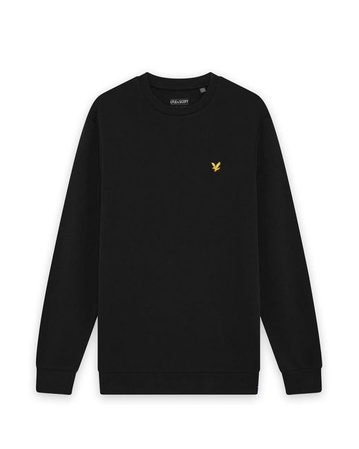 Lyle & Scott Black Mid Layers Sports Loopback Crew Neck for men