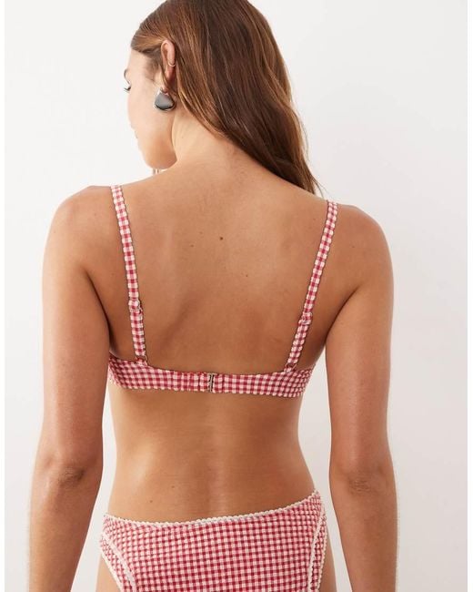 Abercrombie & Fitch Red Curve Love Balconette Bikini Top Co-ord