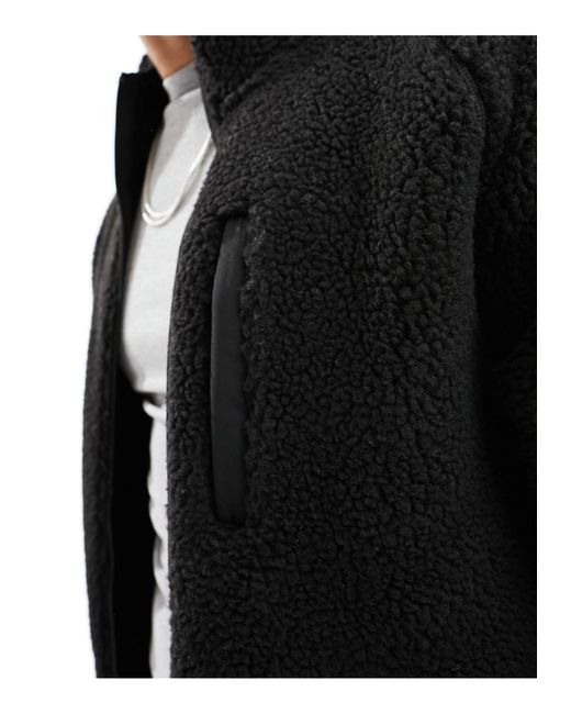 New look outlet borg jacket mens