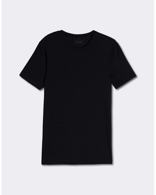 Intimissimi Black Superior Stretch Cotton T-Shirt for men