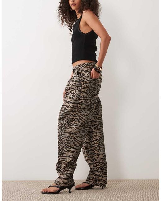 Ghospell Multicolor Razan Cotton High Rise Barrel Jeans