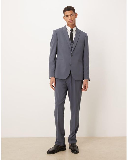ASOS Blue Slim Suit Jacket for men