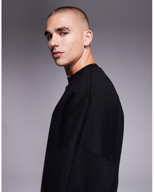 ASOS Blue Premium Heavyweight Extreme Oversized Sweatshirt for men