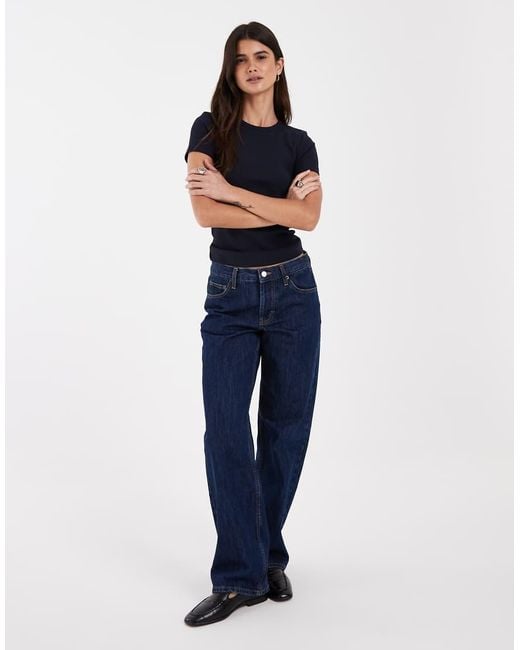 JJXX Blue Ribbed T-Shirt