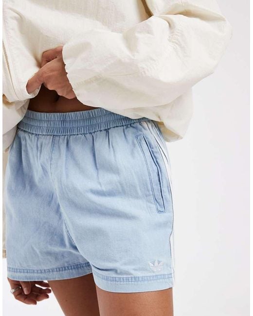 Adidas Originals Blue Denim Shorts
