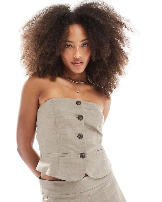 JJXX White Co-ord Off Shoulder Waistcoat