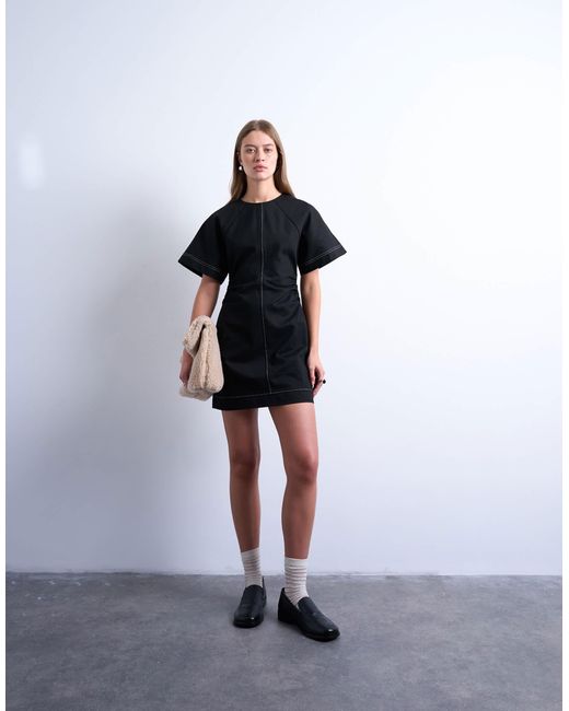 topshop black mini dress TOPSHOP Yvonne Tiered Mini Dress, Black