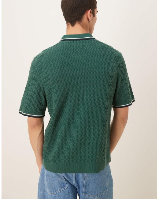 Abercrombie & Fitch – strickoberteil in Green für Herren