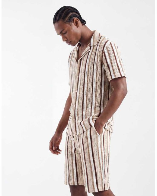 Aray Natural Crochet Beach Short for men