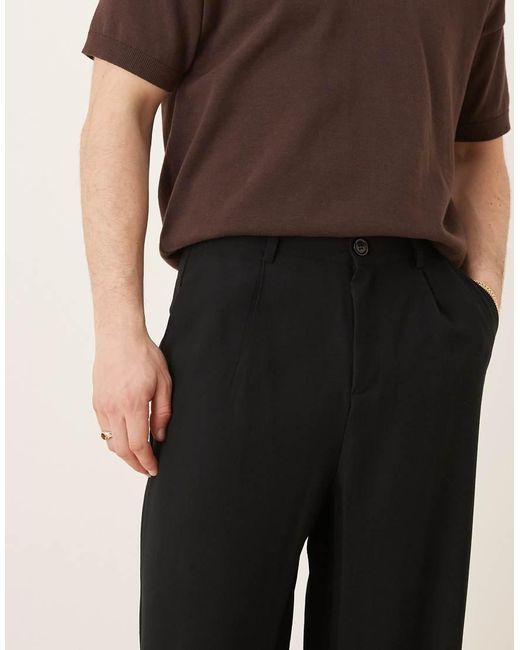 Pantalones De Vestir Negros De Corte Herradura De ASOS de hombre de color Natural