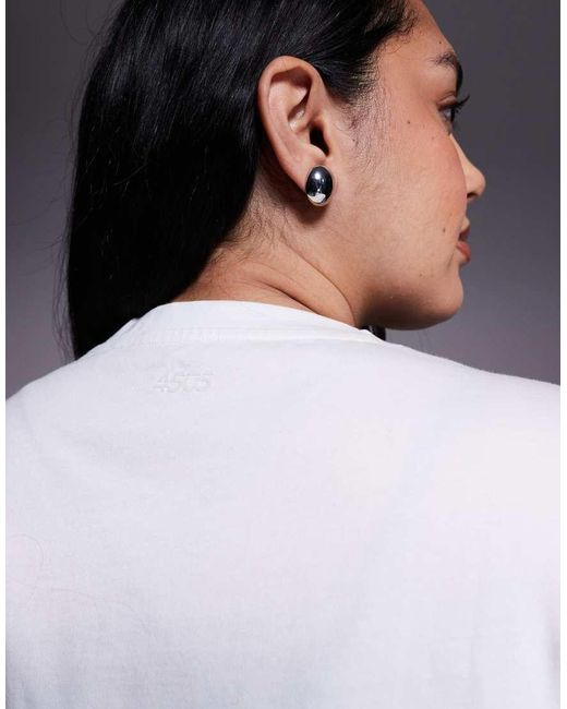 Camiseta Blanca De Corte Cuadrado De Tejido De Secado Rápido De Algodón Icon De Curve 4505 de color White