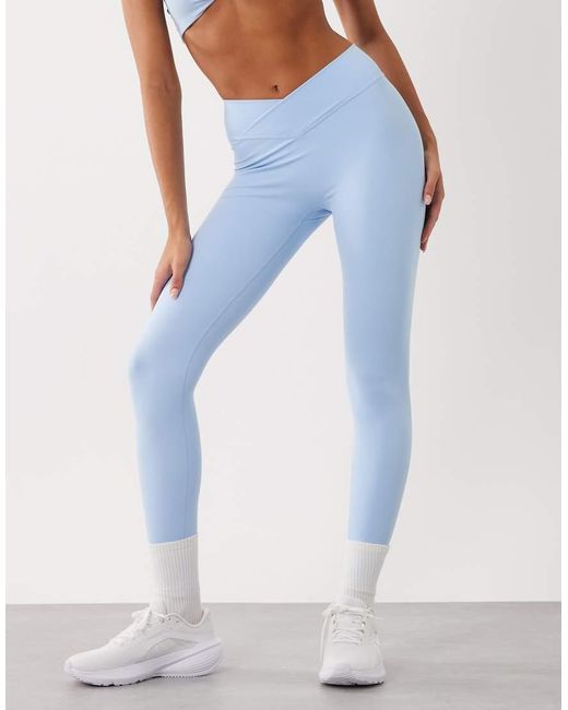 BO+TEE White Soft Active Cross Over Waistband Legging Co-Ord
