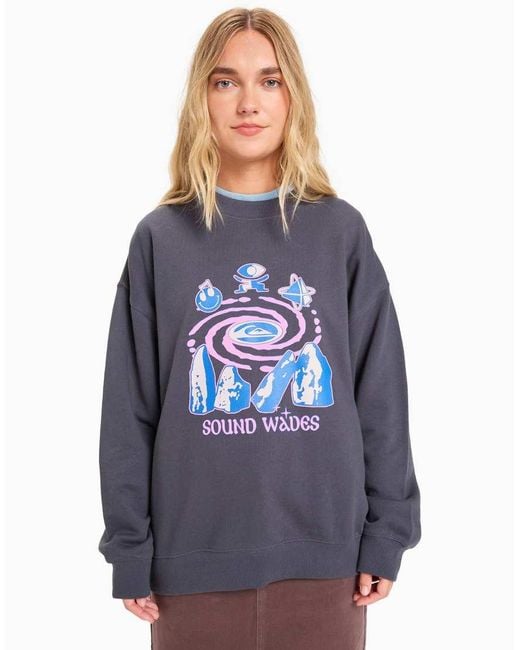 Quiksilver Blue Standard Crew Neck