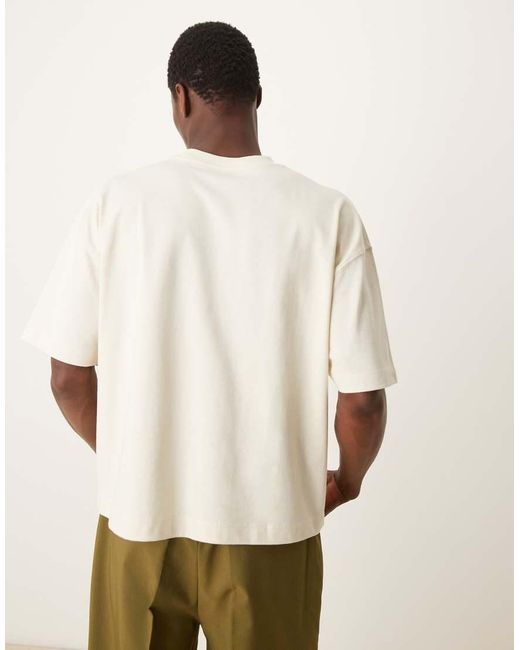 ASOS Natural Premium Heavyweight Oversized Boxy T-shirt 300gsm for men