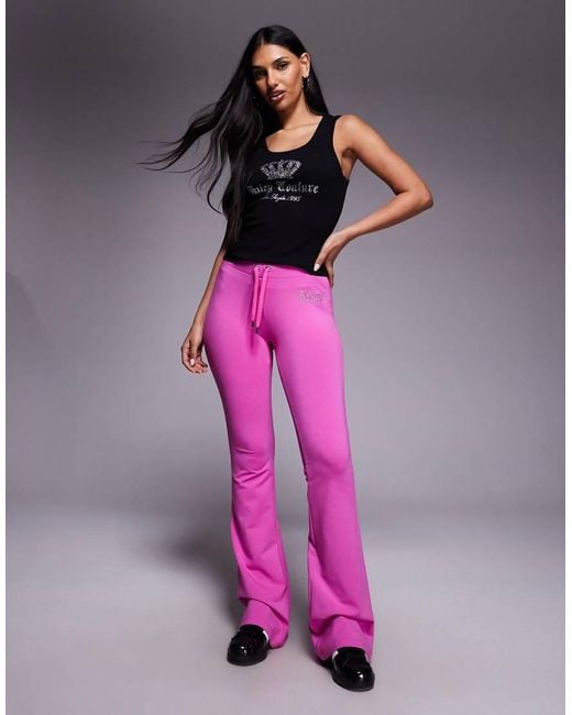 Juicy Couture Black Gotchic Crown Diamante Logo Tib Vest Top