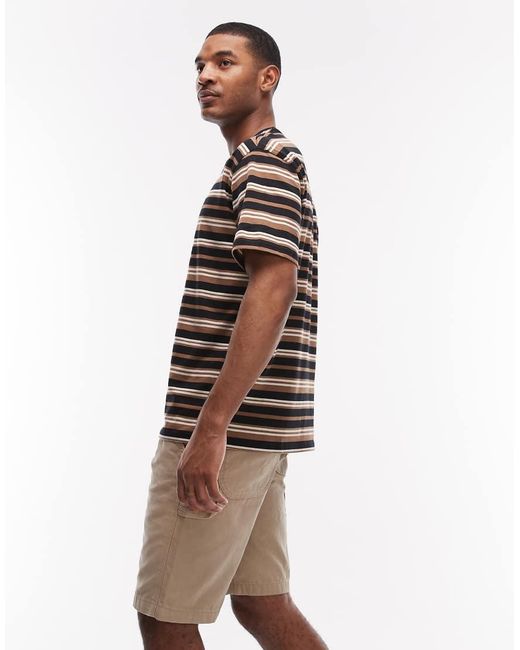 Dickies Brown Canvas Carpenter Shorts for men