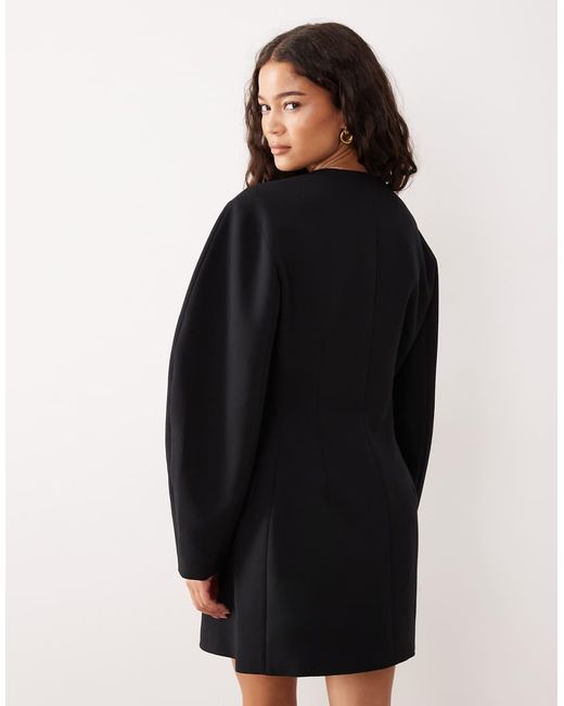ASOS Black Cacoon Sleeve Blazer Dress