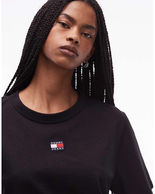 Tommy Hilfiger Black Central Badge Boxy T-shirt