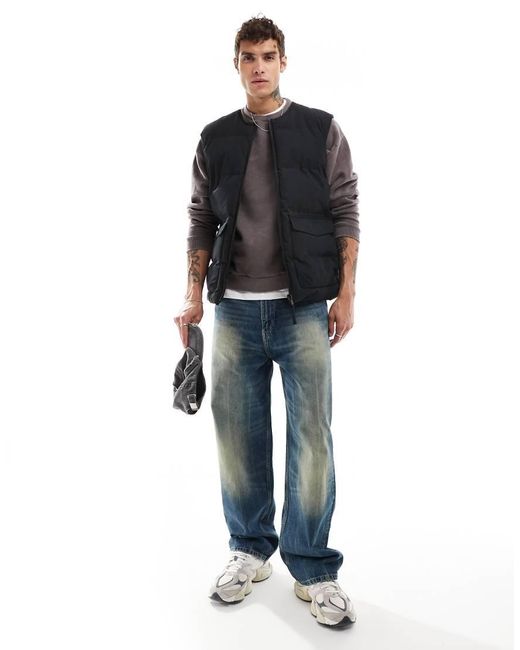 Threadbare Black Gilet for men