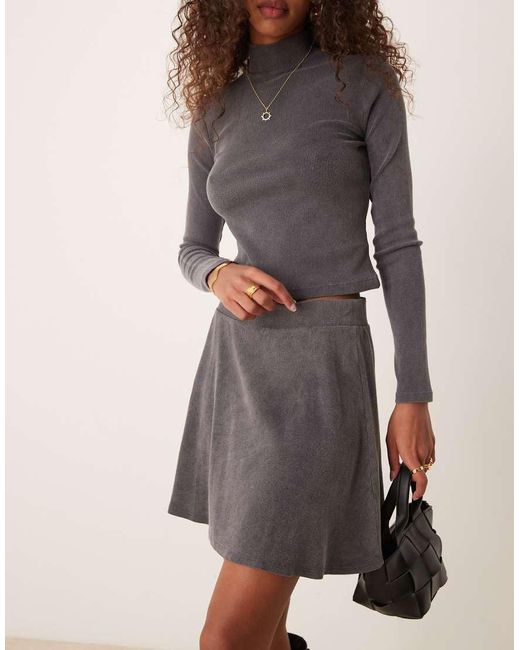 River Island Natural Flippy Mini Skirt