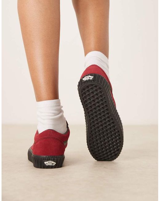 Vans Red Old Skool Creeper Trainers