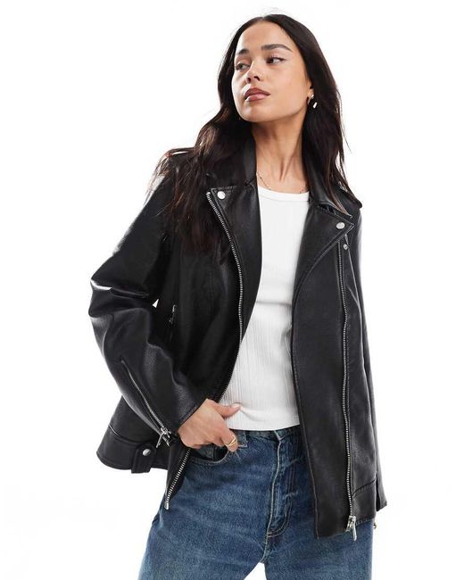 ONLY Black Faux Leather Jacket