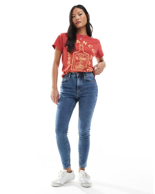 ASOS Blue Asos design petite – ultimate – skinny-jeans