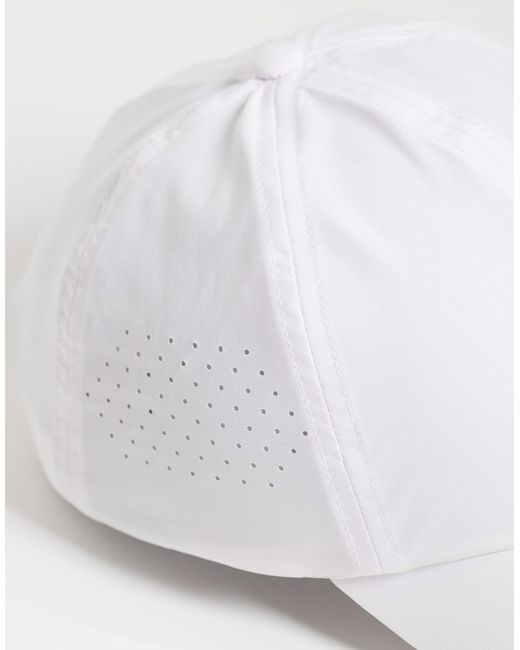 4505 White Quick Dry Performance Adjustable Running Cap