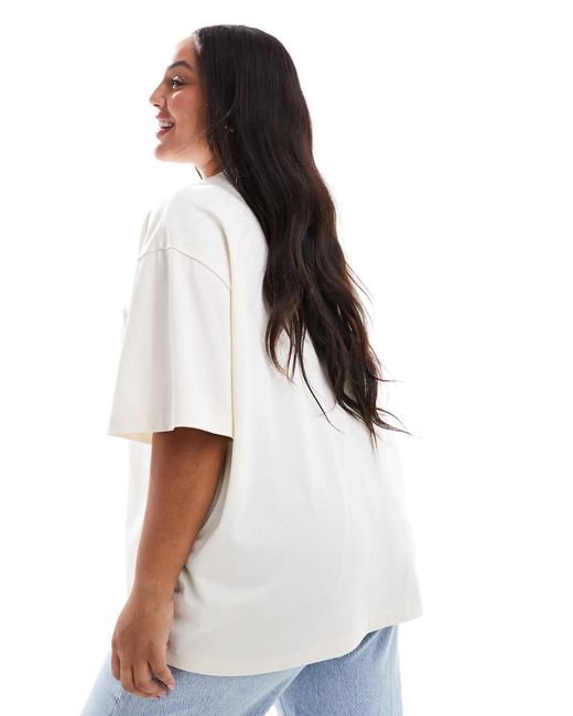 ASOS White Asos design curve – oversize-t-shirt mit "dirty martini"-grafikprint