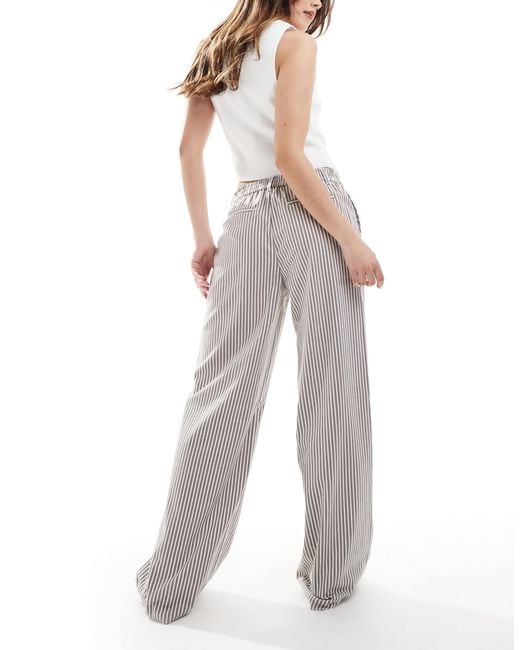 Object Gray Wide Leg Tailored Trousers