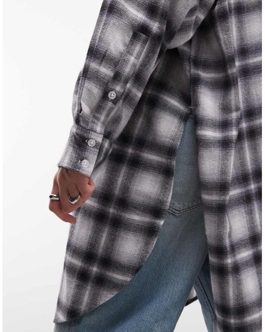 ASOS Blue Oversized Brushed Shirt
