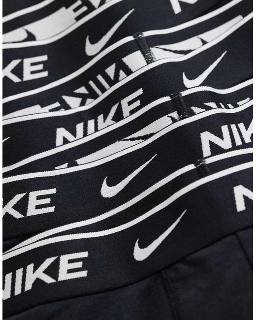 Nike Blue Essential Cotton 5 Pack Trunks for men