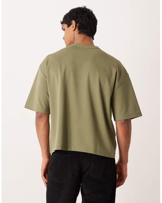 ASOS Green Breathemax Heavyweight Boxy Oversized T-Shirt for men