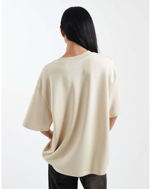 ASOS Natural Soft Touch Cupro Oversized T-Shirt