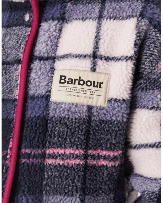 Barbour Blue X Asos Exclusive Tartan Print Fleece