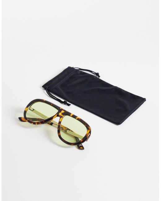 ASOS Natural – temple – pilotensonnenbrille