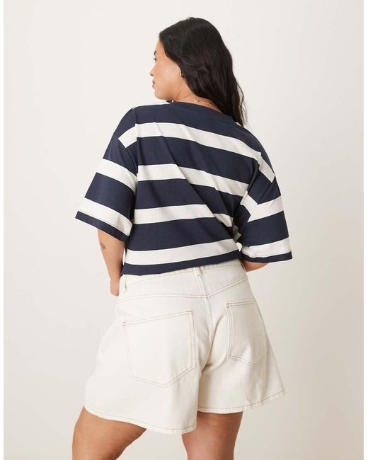 ASOS Multicolor Asos Design Curve Denim Longline A Line Shorts