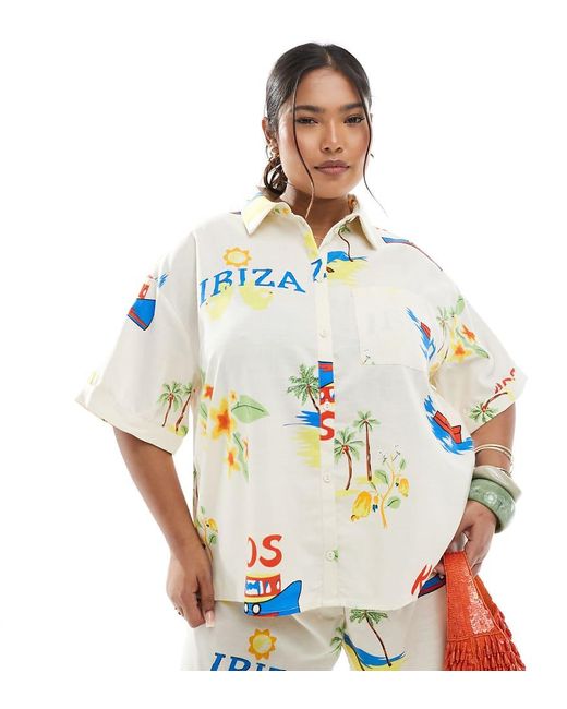 Pieces Plus Pieces Curve in het White
