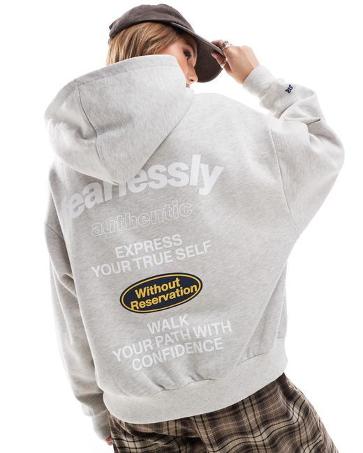 Pull&Bear Gray Fearlessly Hoodie