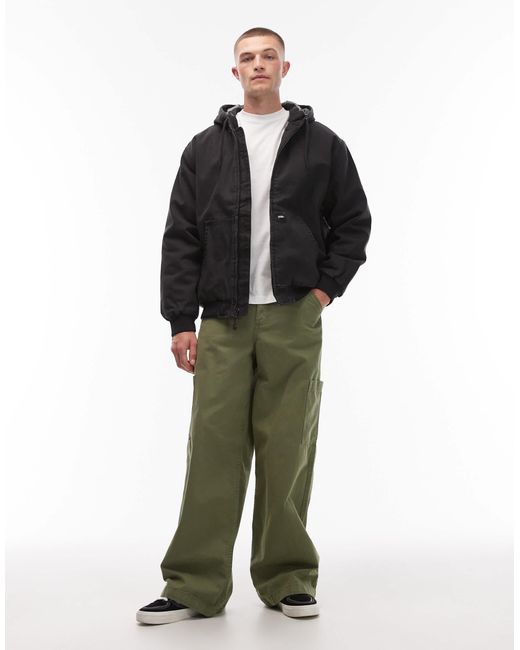 Vans Black Workwear Full Zip Canvas Jacket for men