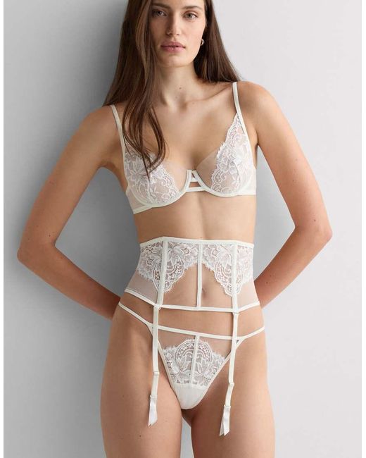 Intimissimi Gray Ethereal Embrace Suspenders