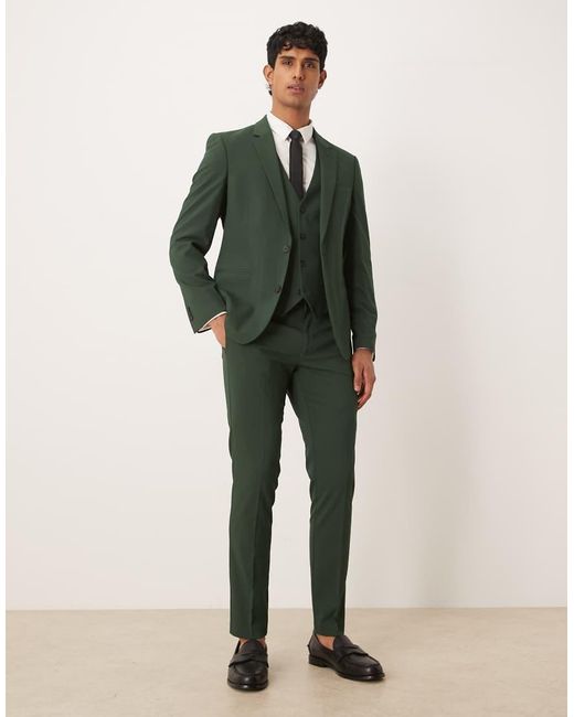 ASOS Green Skinny Suit Jacket for men