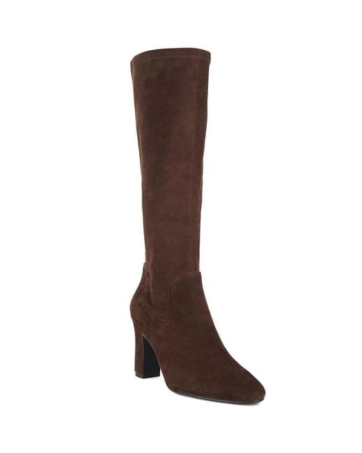 Dune Brown Wide Fit Wf Simple Knee High Boots