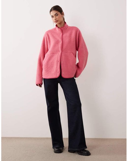 JJXX Pink Teddy Jacket