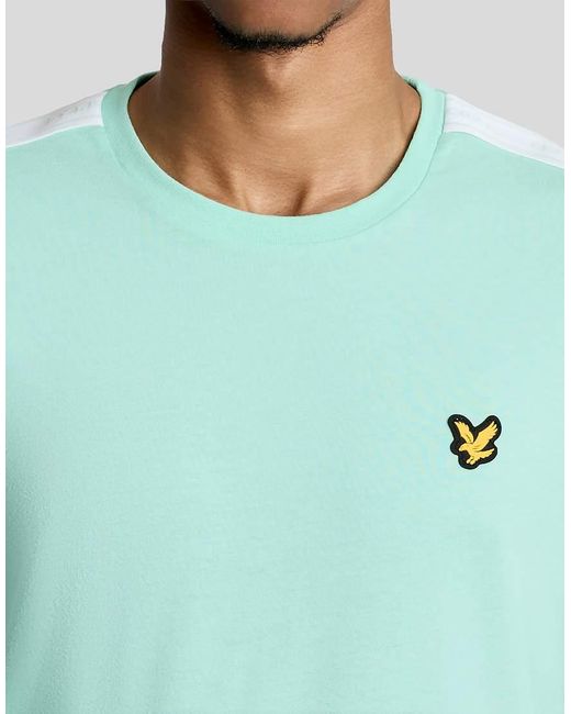 Lyle & Scott Green Ss T-Shirts Jacquard Tape T-Shirt for men