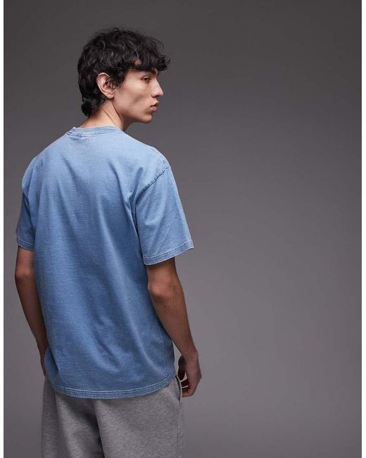 Carhartt T-Shirt Met Hart En Zak in het Blue voor heren