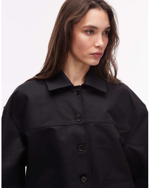 ARKET Black Pure Cotton Overshirt