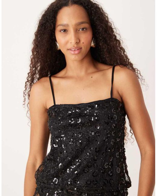 JJXX Black Sequin Top